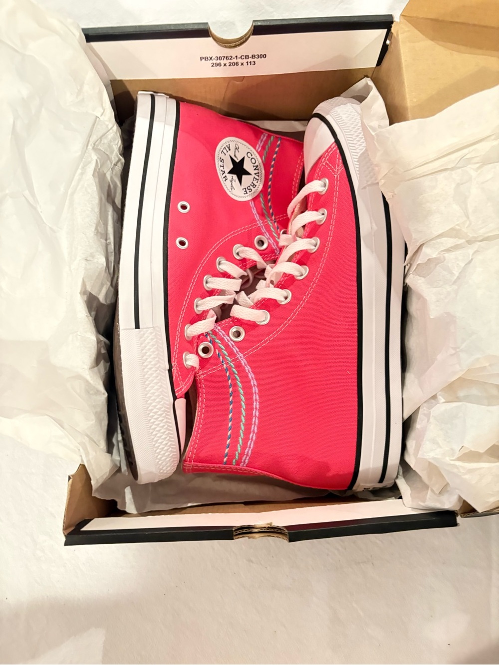 Converse High Top Sneakers - Pink and White